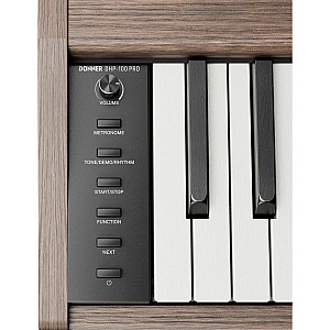 Donner DHP-100 Pro 88 Key Touch Sensitive Digital Piano, Walnut